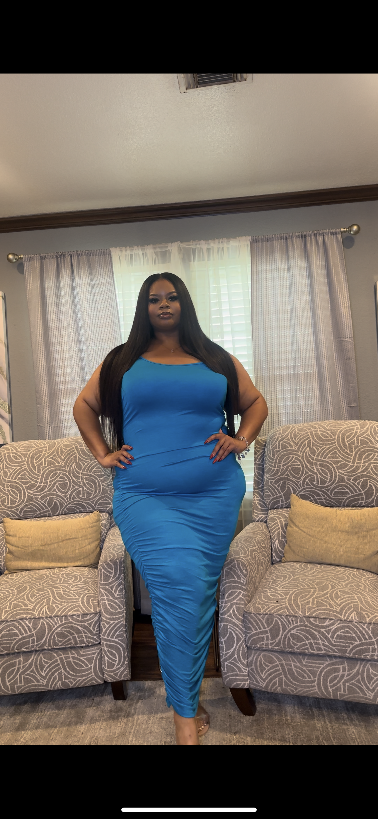 Basic Baddie Dress (turquoise) All Thingz Plus+ Basic Baddie Dress (turquoise) All Thingz Plus+