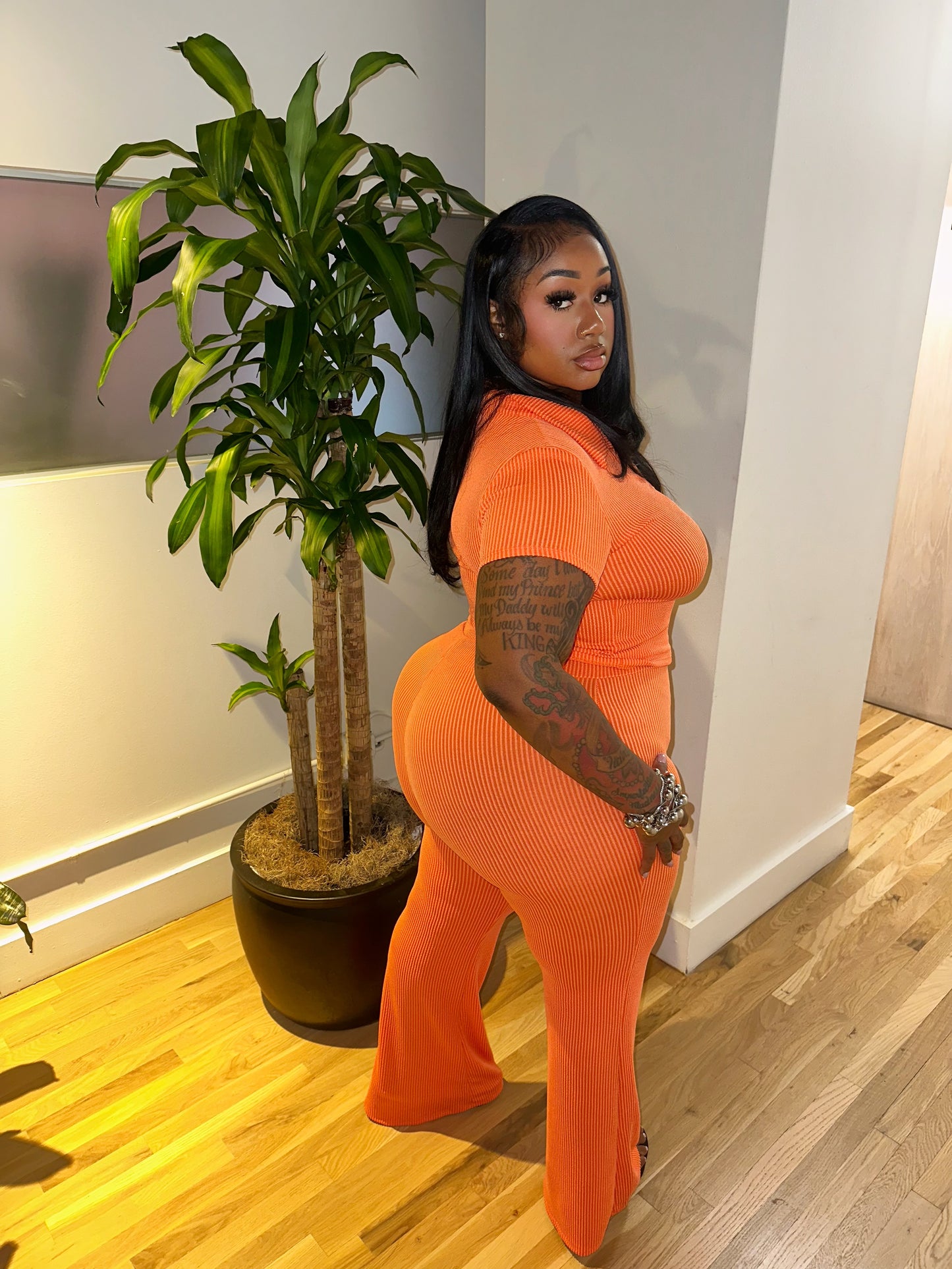 So Ribbed Set (Orange)