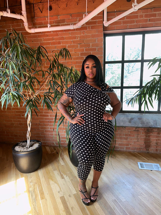 Polka Perfection Jumpsuit (Black)
