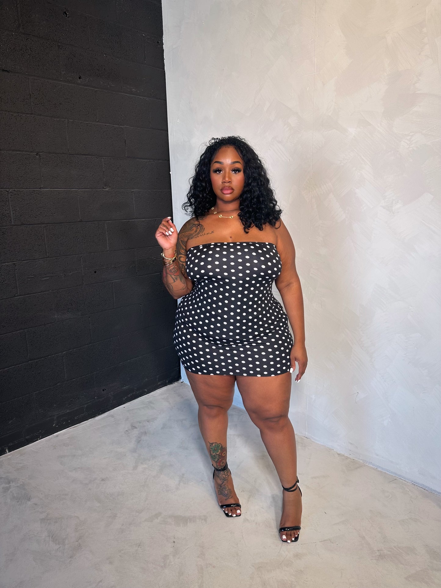 Polka Mini Dress