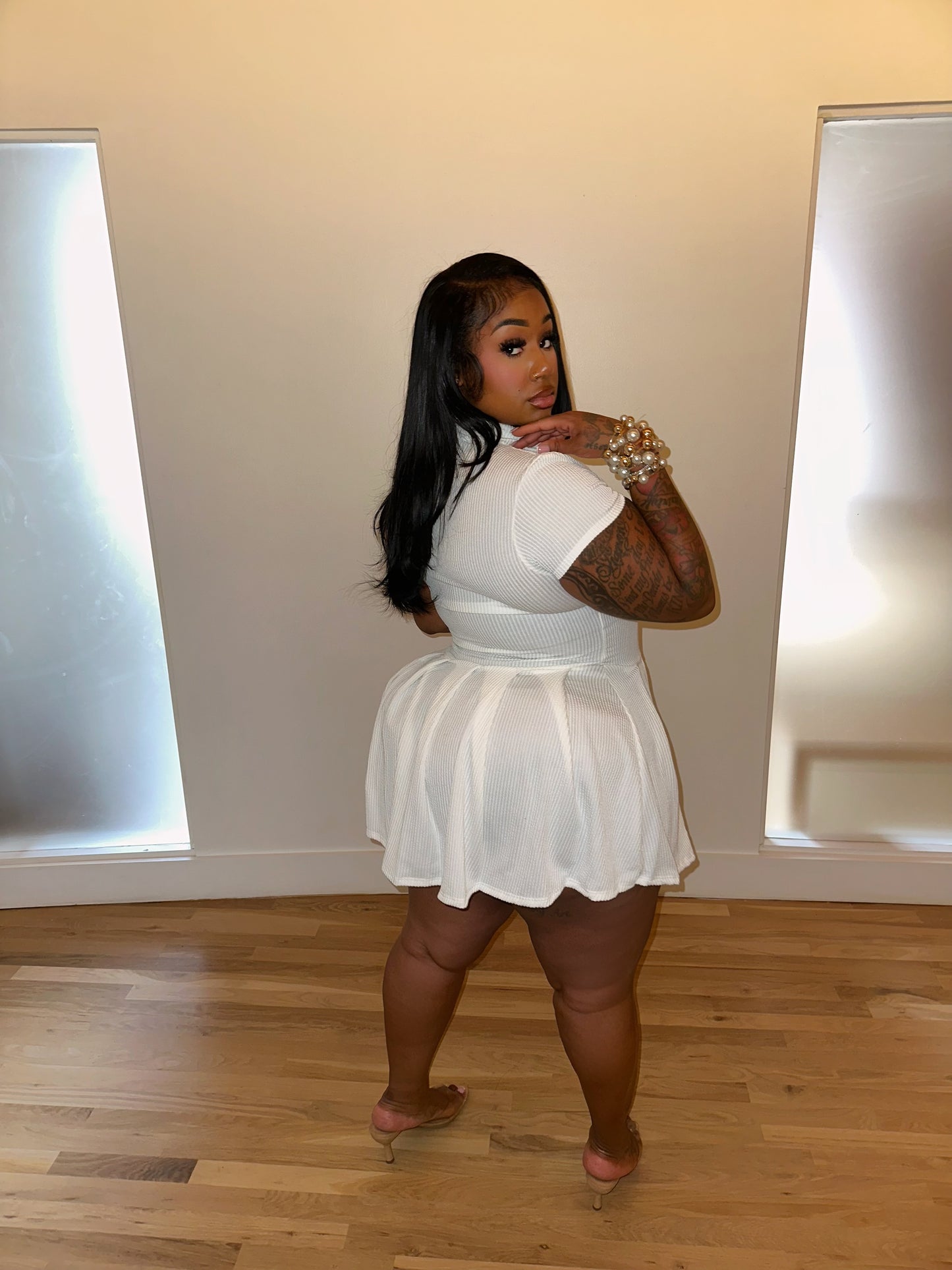Twirl Dress (White)