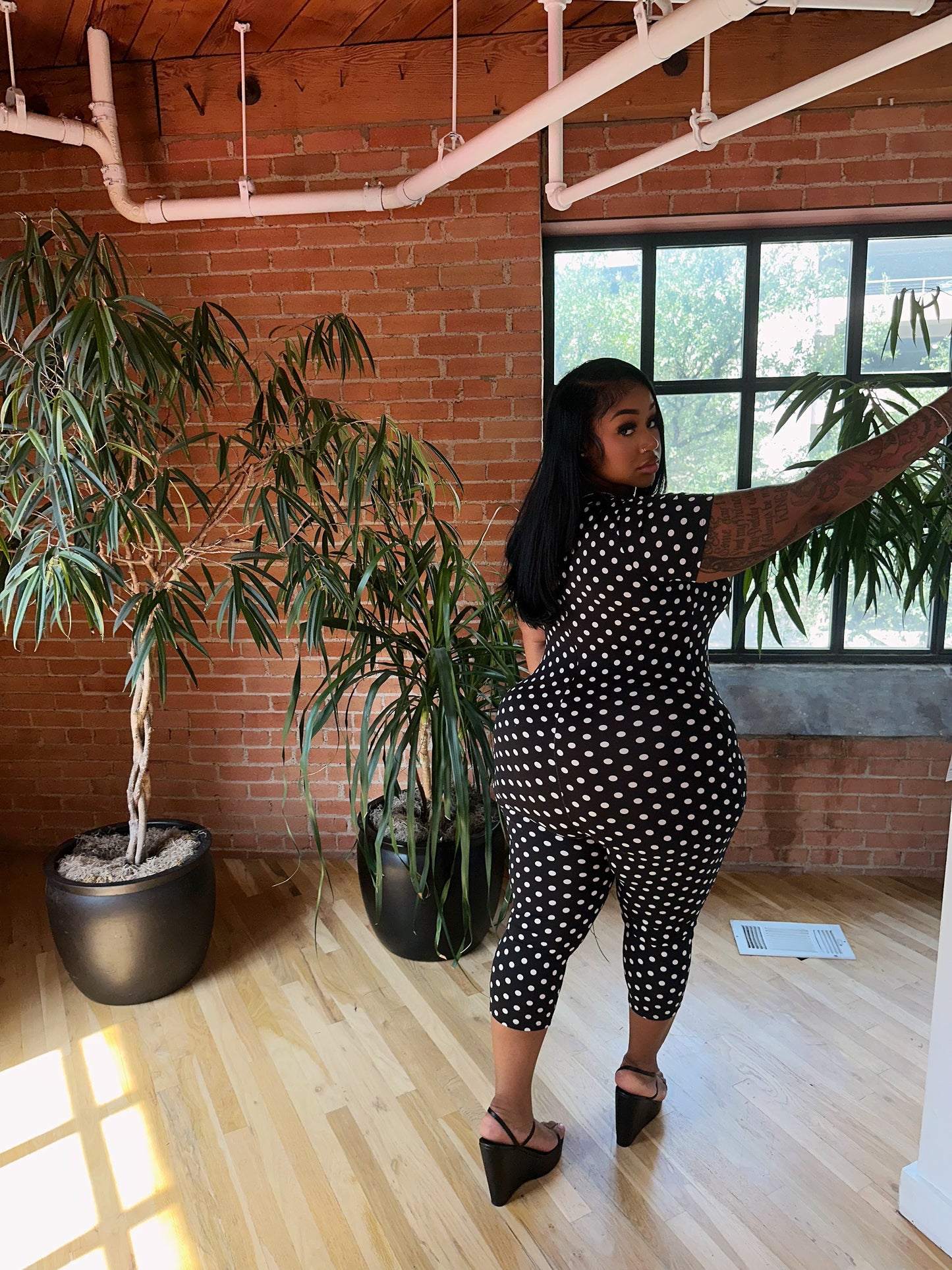 Polka Perfection Jumpsuit (Black)
