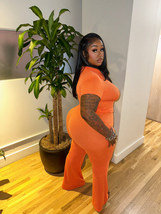 So Ribbed Set (Orange)