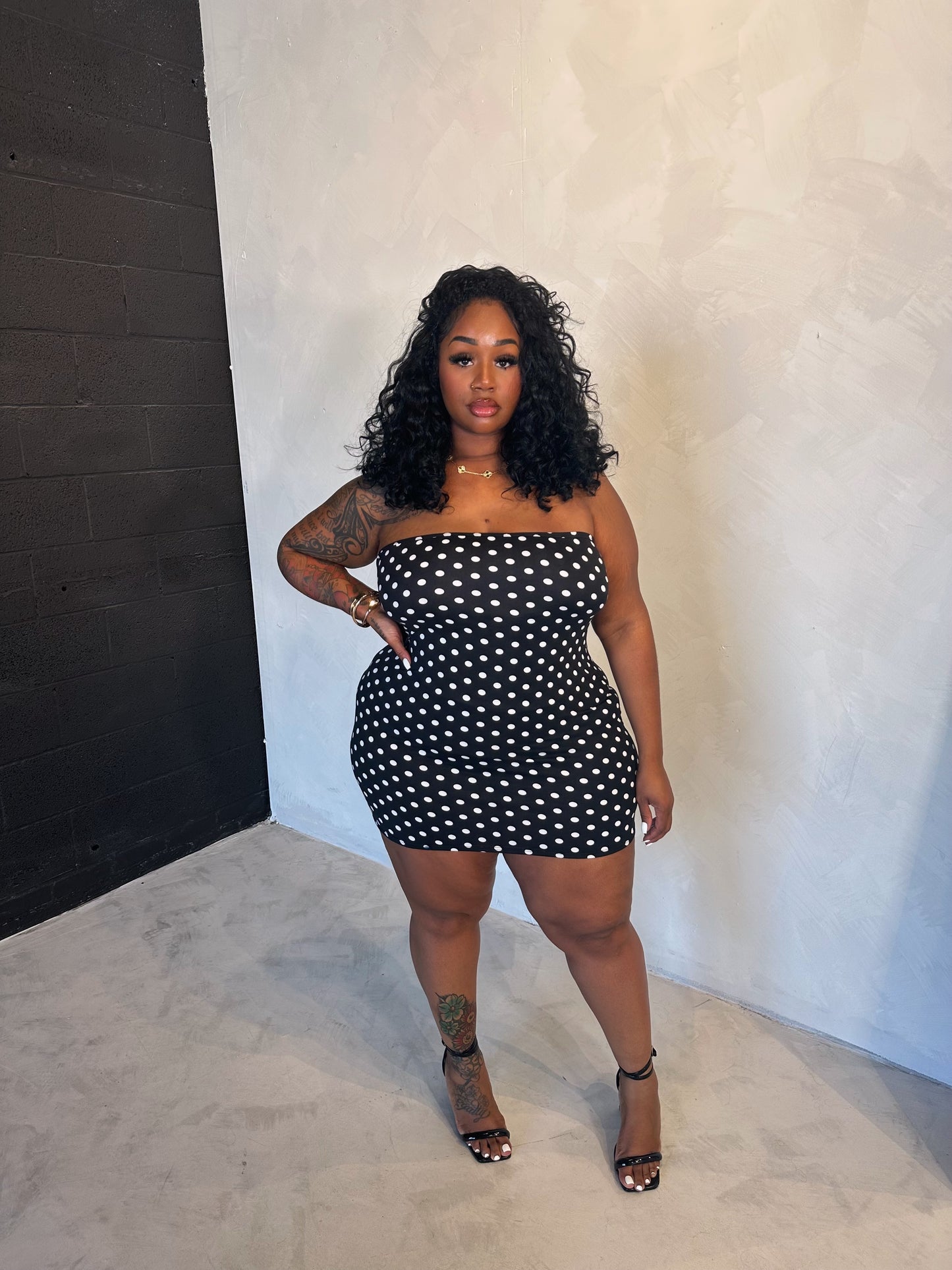 Polka Mini Dress