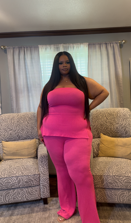Tube Ribbed Set (Pink)