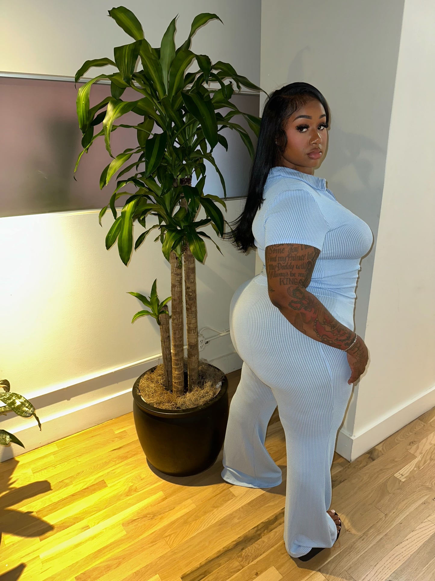 So Ribbed Set (Blue)