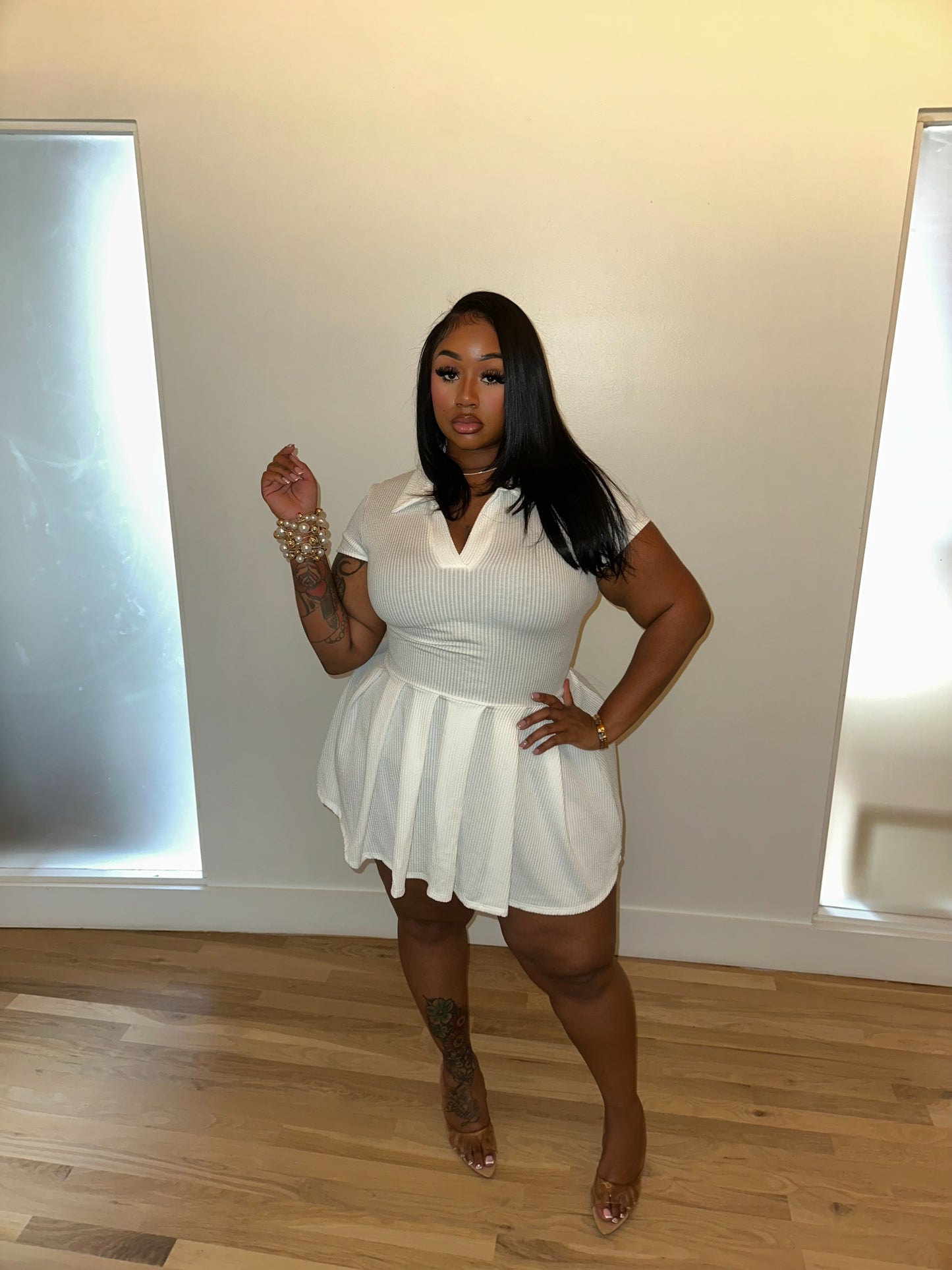 Twirl Dress (White)